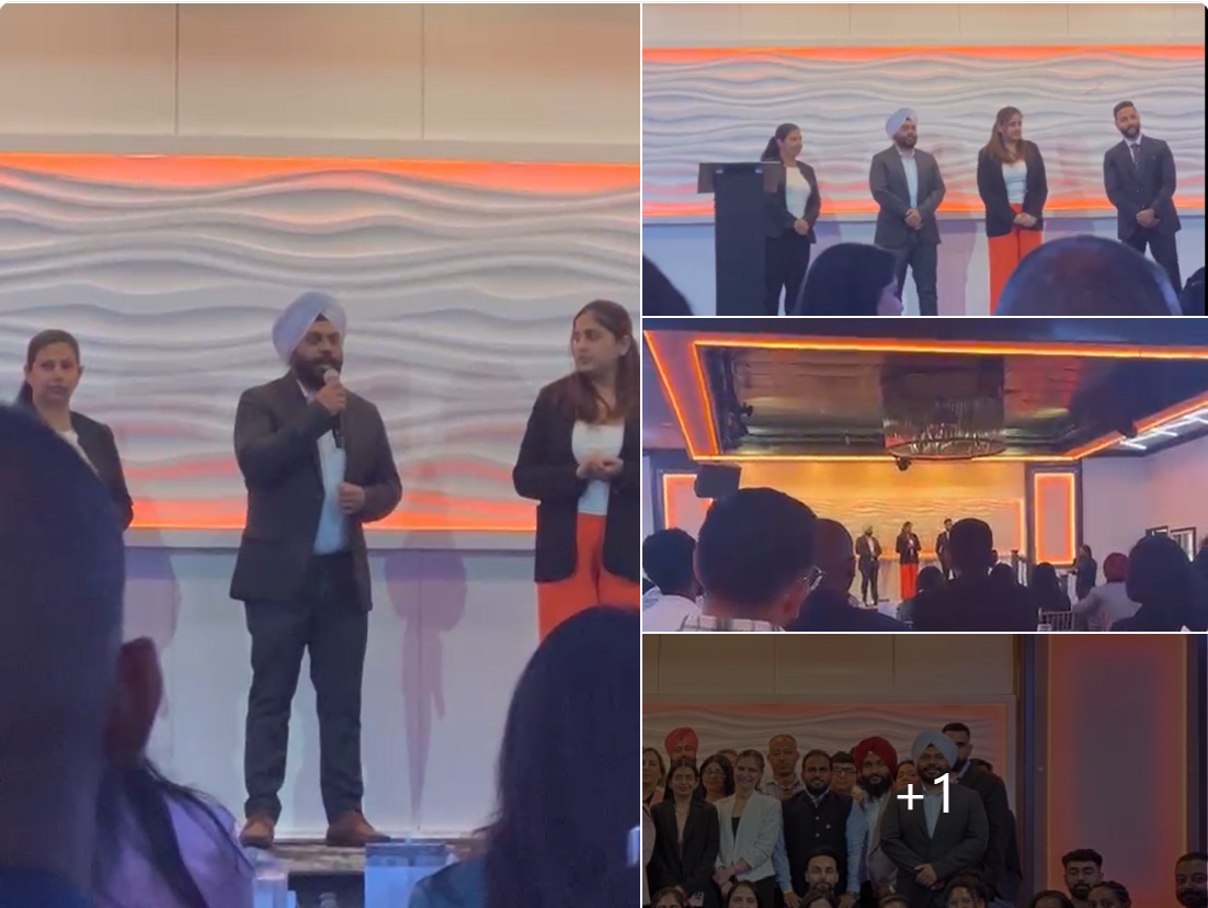 Speaking on stage at the Build 100 event in Surrey, July 2026